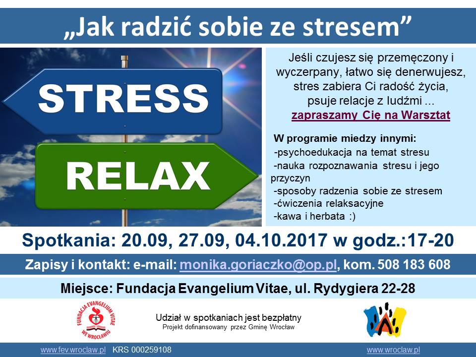 Jak Radzić Sobie Ze Stresem? – Warsztaty | Poradnictwo Rodzinne We ...